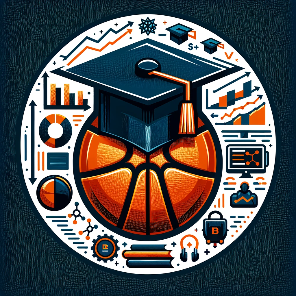 The College Basketball Machine logo - Dribbling Data to Insights